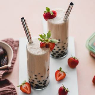 Strawberry milk tea wallpaper