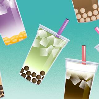 Different kinds of boba wallpaper