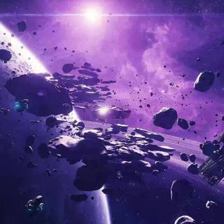 Ultrawide space wallpaper