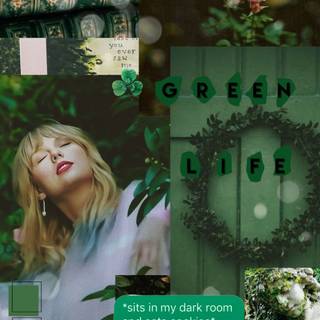Taylor Swift green wallpaper