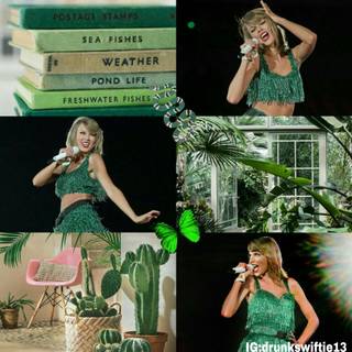 Taylor Swift green wallpaper