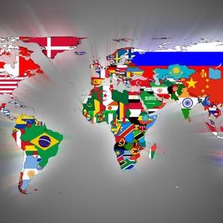 Flag map wallpaper