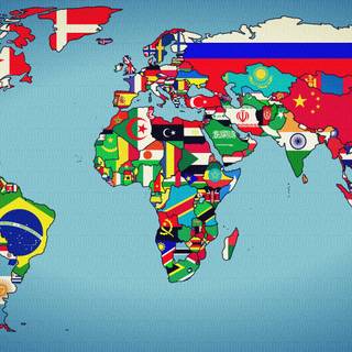 Flag map wallpaper