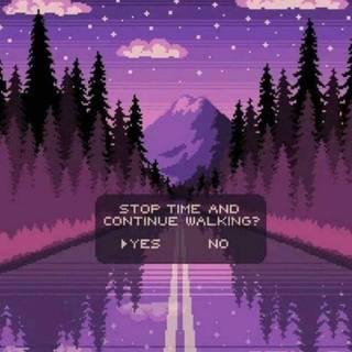 Purple pixel art wallpaper