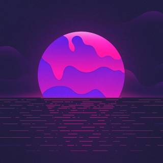 Purple pixel art wallpaper