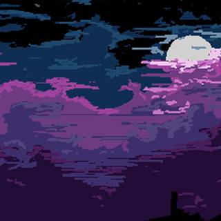 Purple pixel art wallpaper