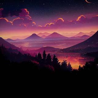 Amoled winter nature wallpaper