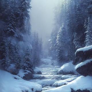 Amoled winter nature wallpaper