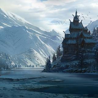 Snowy river winter wallpaper