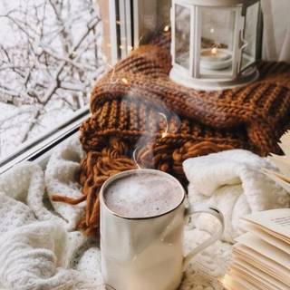 Phone winter cozy wallpaper