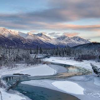 Alaska winter frost wallpaper