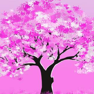 Pink trees 4k wallpaper
