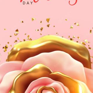 Valentine flowers vertical wallpaper