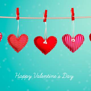 Blue Happy Valentines Day wallpaper