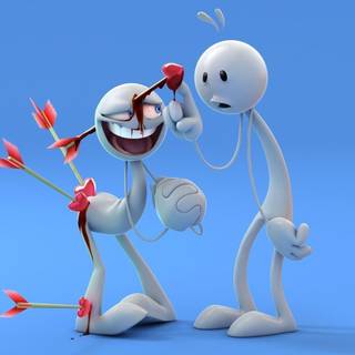 Blue Happy Valentines Day wallpaper