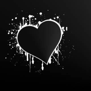Black Valentines hearts wallpaper