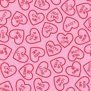 Preppy Valentines collage wallpaper