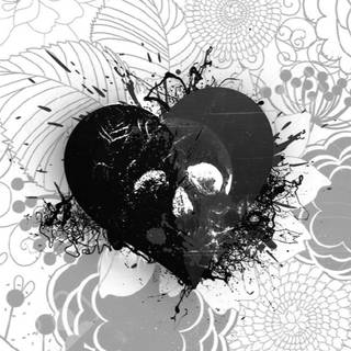 Black Valentines hearts wallpaper