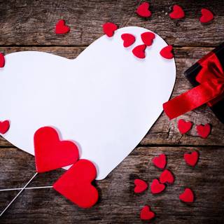 Black Valentines hearts wallpaper