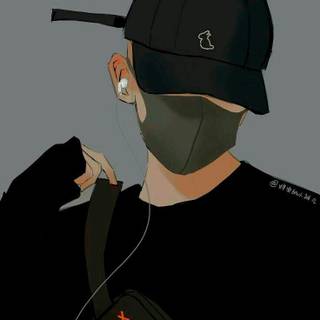 Anime boy with cap wallpaper