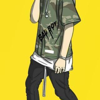 Anime boy with cap wallpaper