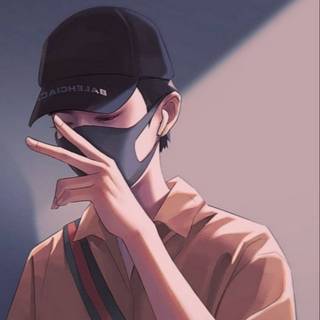 Anime boy with cap wallpaper