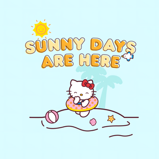 Sanrio summer desktop wallpaper