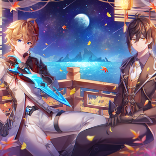 Zhongli and Childe wallpaper
