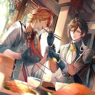 Zhongli and Childe wallpaper