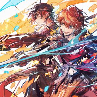 Zhongli and Childe wallpaper