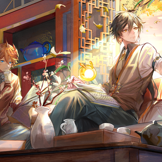 Zhongli and Childe wallpaper