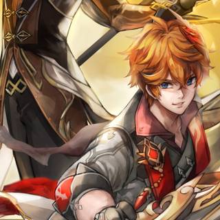 Zhongli and Childe wallpaper