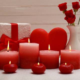 Valentine candle wallpaper