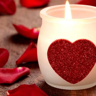 Valentine candle wallpaper