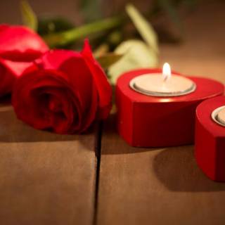 Valentine candle wallpaper