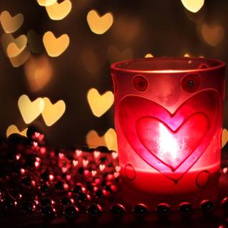 Valentine candle wallpaper