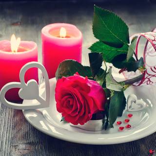 Valentine candle wallpaper