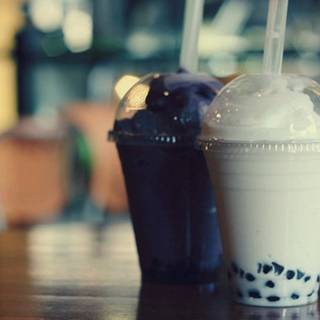 Spring bubble tea wallpaper