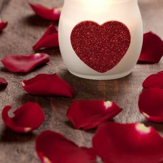 Valentine candle wallpaper
