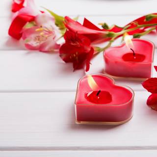 Valentine candle wallpaper