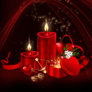 Valentine candle wallpaper
