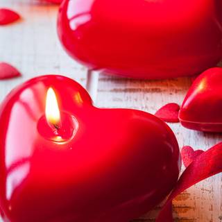 Valentine candle wallpaper