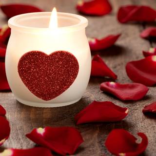 Valentine candle wallpaper