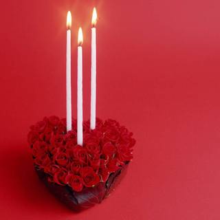 Valentine candle wallpaper