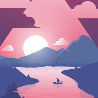 Purple river wallpaper