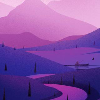 Purple river wallpaper