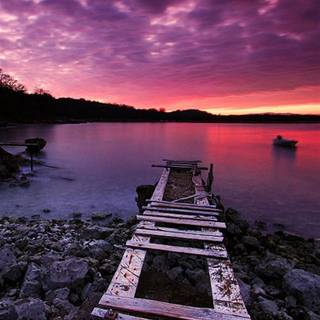 Purple river wallpaper