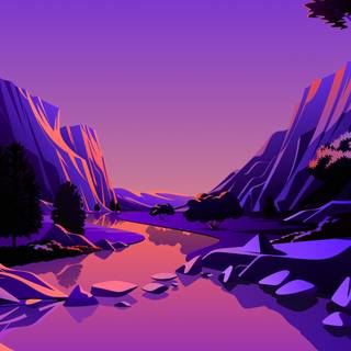 Purple river wallpaper