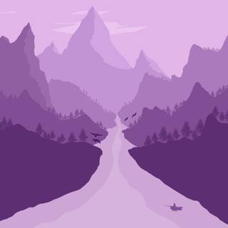 Purple river wallpaper