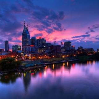 Purple river wallpaper